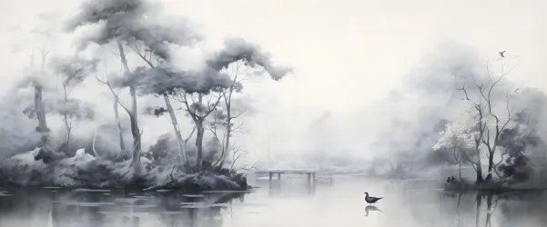 WU ZETIAN | Digital Wallpaper Paesaggio Orientale - Colore 406